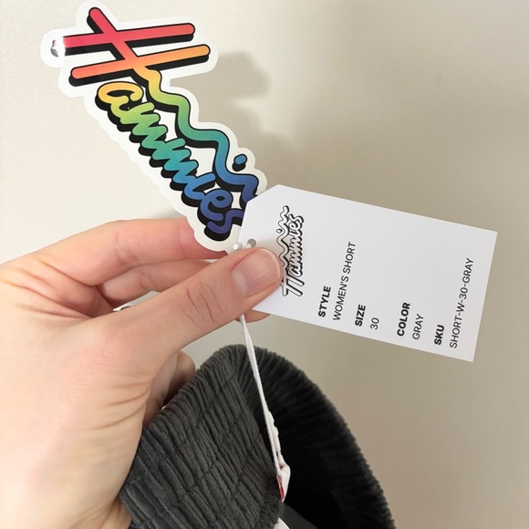 Hammies Gray Corduroy High Rise Shorts - Picture 8 of 9